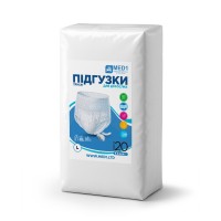 Трусы-подгузники для взрослых MED1-WC02, размер L (20 шт в упаковке)