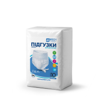 Трусы-подгузники для взрослых при недержанные мочи одноразовые MED1-WC02, размер XХL (10 шт. в упаковке)